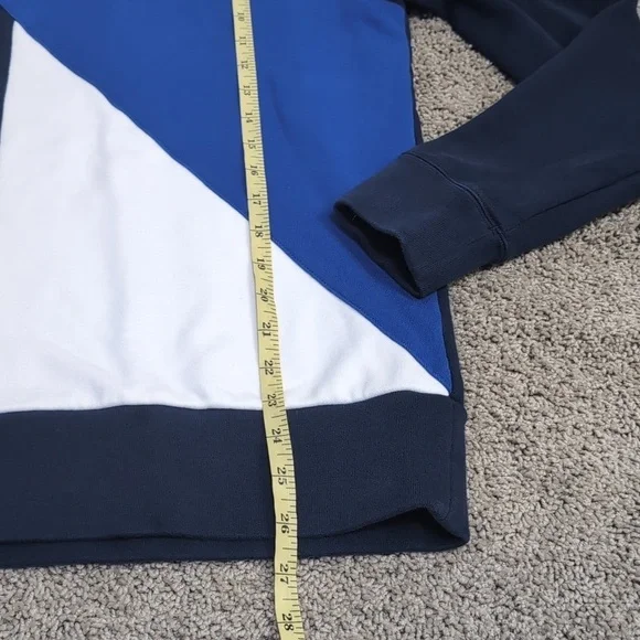 Vintage Reebok Sweatshirt Men's size Small Gender Neutral Blue Color Block - Picture 6 of 9